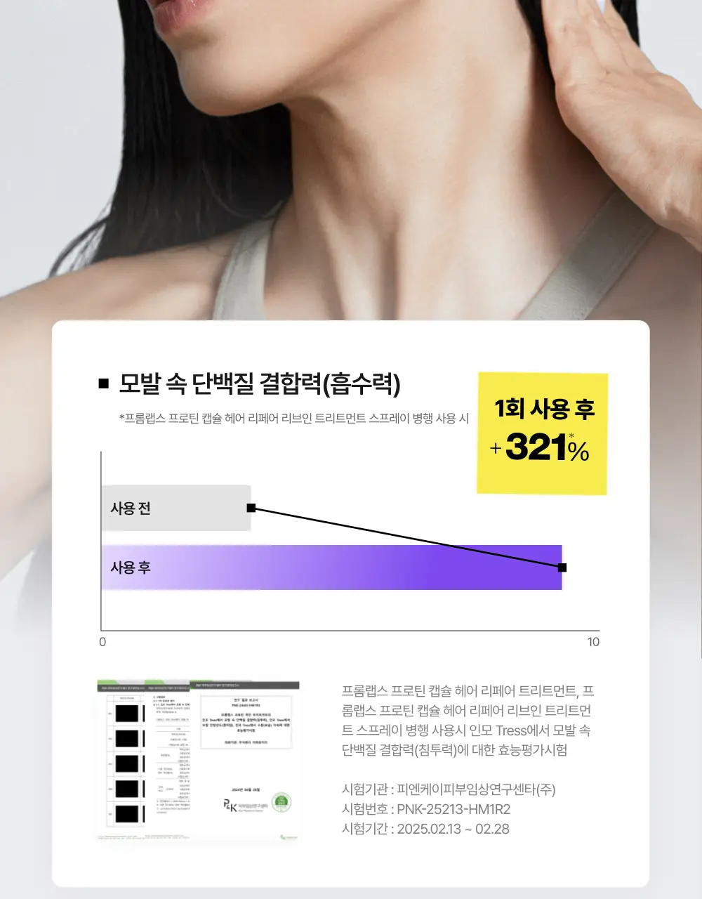 [올영/화해 1등] 프롬랩스 단백질 흡착 트리트먼트 200ml (1회 만에 손상모 개선) 상세페이지 21
